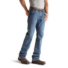 Ariat Flame-Resistant M4 Low Rise Bootcut Jeans – Light Wash