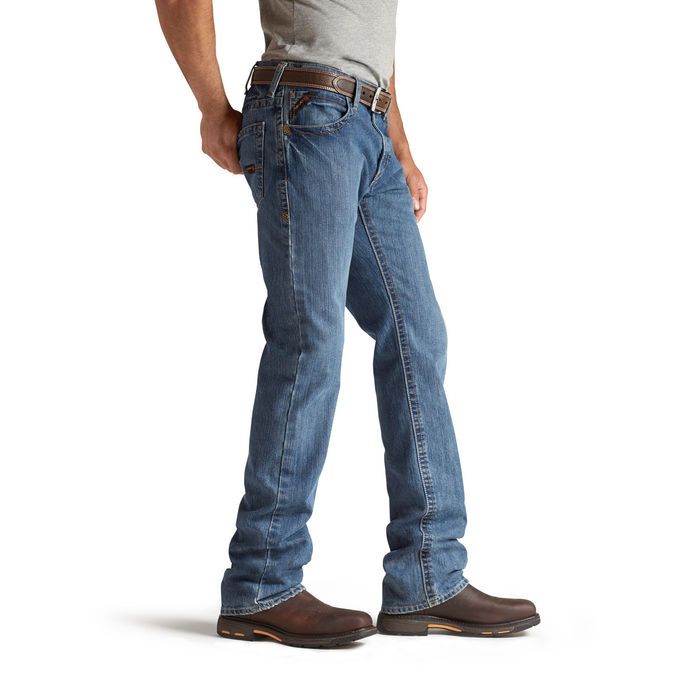 Ariat Flame-Resistant M4 Low Rise Bootcut Jeans – Light Wash – GenPac ...