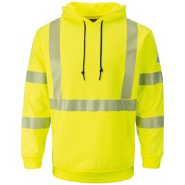 Bulwark Hi-Vis Pullover Hooded Fleece Flame-Resistant Sweatshirt